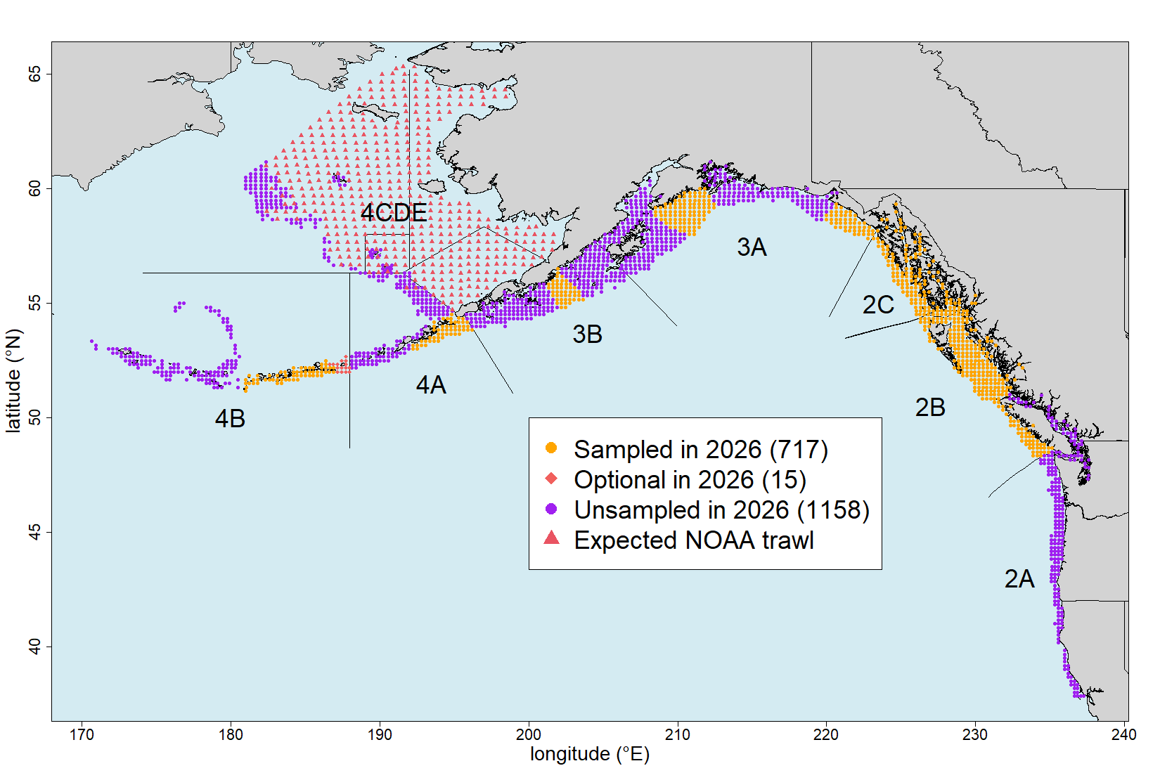 Map of the approved 2026 FISS survey design